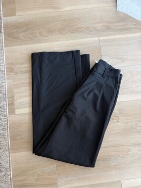 Princess Polly Black Wide-Leg Dress Pants
